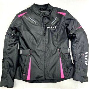 ALPHA CYCLE GEAR  WOMEN MOTORCYCLE JACKET Small RIDING ARMOR LINNING REMOVABLE